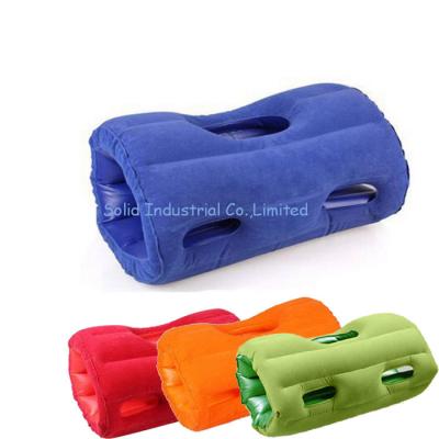 China Flocked PVC Inflatable Roller Pillow for Noon Break for sale