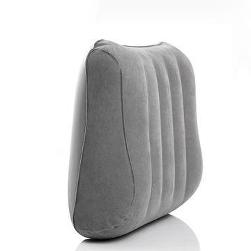 China Inflatable traveling pillow PVC inner cover with comfortable flocked for sale