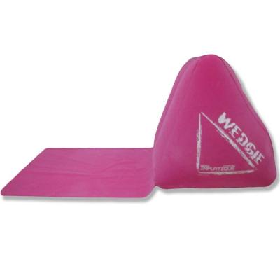 China Inflatable wedge-shaped lounger cushion with a waterproof mat for sale