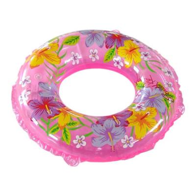 China Inflatable swim ring with flowers for sale