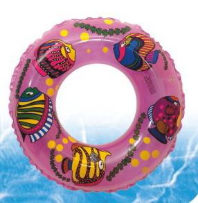 China Inflatable swim ring with flatfishes cartoon pattern for sale