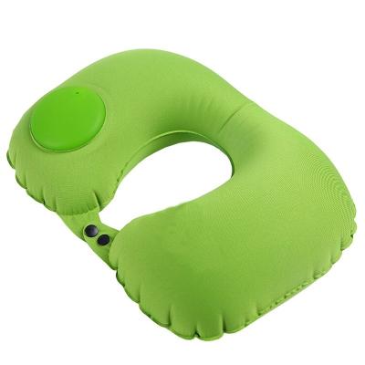 China New high quality customized automatic press type inflatable U neck pillow for sale