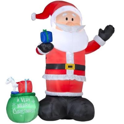 China Fabric Christmas Holiday Garden Decoration Inflatable Santa Claus for sale