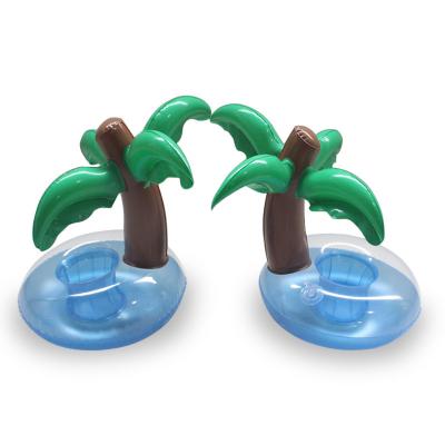 China Mini Palm Tree Pool Floating Drink Inflatable Can Holder,for party,pool swimming,outdoor or indoor for sale