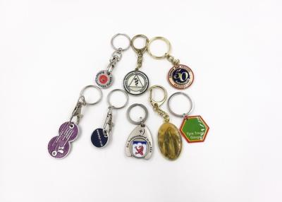 Cina Smalto molle a resina epossidica di Keychains del metallo personale supporto della moneta del carrello di acquisto in vendita