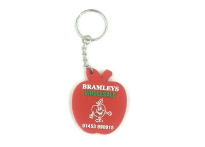 China PVC Apple Shape Washable Custom Anime Keychains Long Lasting Non - Fading for sale