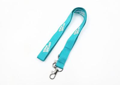 China Red Silkscreen Printing Single Custom Lanyards , Unlimited Print Id Neck Lanyard for sale