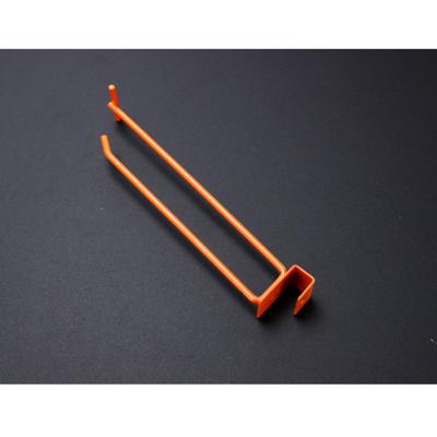 China Orange Metal Supermarket Square Bar Cross Hook With Price Tag for sale