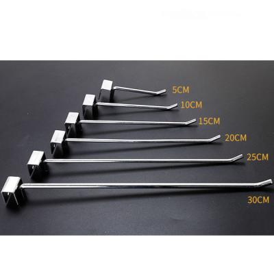 China Single Metal Shop Fixture 150,200,300mm Fork Bar Display Chrome Metal Tube Hook for sale