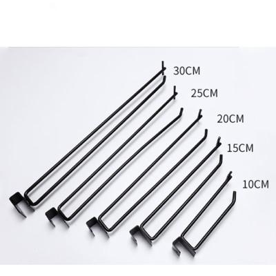 China Wholesale Metal Wall Hanging Display Hook For Display Supermarket Storage Racks Square Tube Hooks Plating Display Plating Hooks for sale