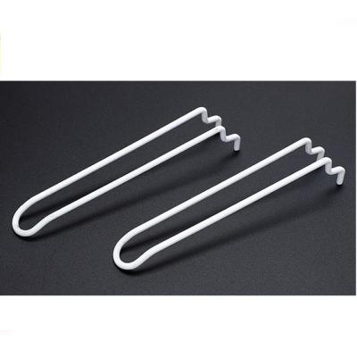 China Hot Sale Metal Double Hole Wire Chrome Plated Metal Shelves Hook Display Hook for sale