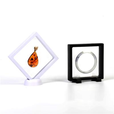 China Recyclable Dustproof Floating PE Display Jewelry Hanging Plastic Box for sale