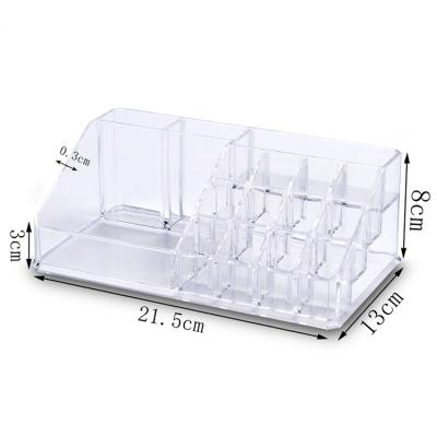 China Portable Clear Plastic Drawer Lipstick Wick Organizer Viable Home Storage Box Makeup Organizer for sale