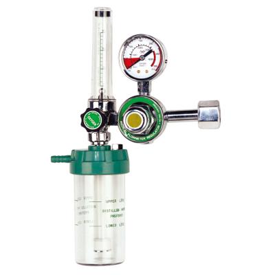 China CGA540 Brass Medical Body Type Brass Oxygen Regulator With Flowmeter for sale