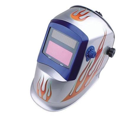 China Welder Color Stamp On Automatic Welding Helmet Silver Mask For Safety With Cool Design 110X90 for sale