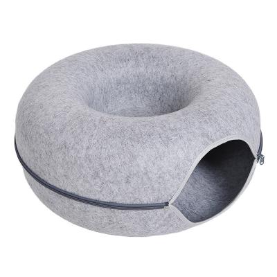 China Breathable Soft Cute Pet Product&accessory Cat Warm Bed Smart Appearance Cat Waterproof Felt Cat Nest Felt House for sale