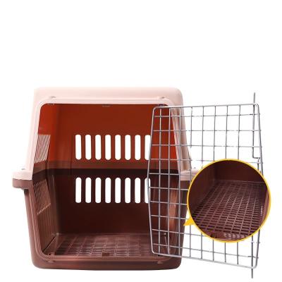 China Factory Wholesale Air Pet Carrier Portable Stored Pet Travel Cage Box With Skylight for sale