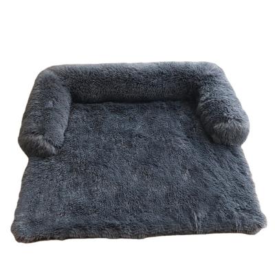 China Breathable Plush Pet Furniture Protector Dog Sofa Bed Dog Furniture Protector Pet Calming Bed for sale