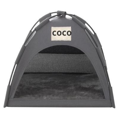 China Breathable pet catt room with door Oxford material waterproof dog beds washable foldable pet tent for sale