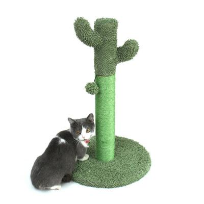 China Cat Tree Cat Scratching Post Cactus Cat Sustainable Scratching Featuring With Scratching Poles And Swinging Ball L for sale