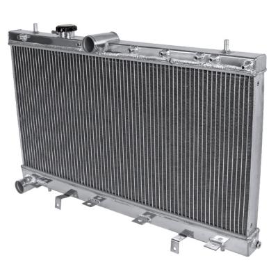 China 100% Aluminum Alloy Rise Dual Core 3-Row Cooling Aluminum Radiator For Subaru Impreza WRX -2007 STI 2002 Manual Transmission for sale