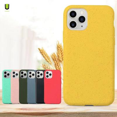 China UNIMOR Pro Bio Wheat Straw 11 Pro Bio Shockproof Recycled Eco Friendly 100% Pla Business Mobile Phone Case For iphone for sale