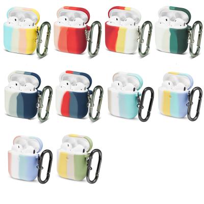 China Full 360 Protection For Your Earphone For Airpods 2 Case Silicone Rainbow Cover Luxury Colorful Customized Customized Case For Airpod 1 2 3 4 pro for sale