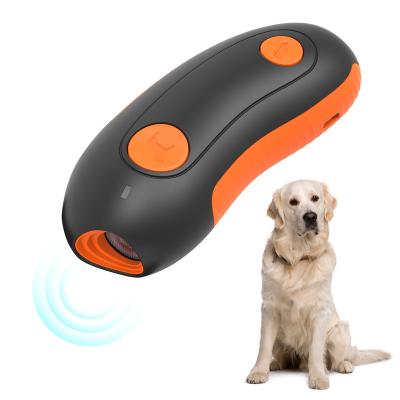 China Dogs Waterproof Control Dog Training Collar Rechargeable Static Vibrating Portable Handheld Anti Barking Device for sale