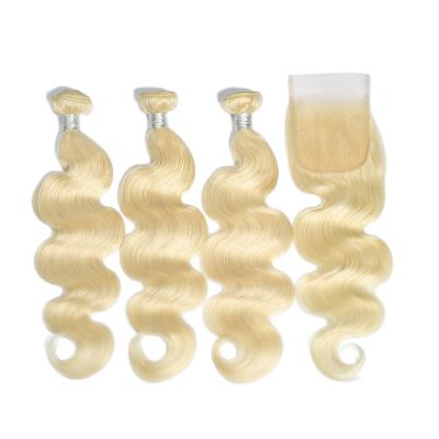 China Raw Body Wave Hair Body Weave Bundles, 613 Bundles Virgin Hair Wholesale Vendors, Good Quality Raw 613 Bundles With Closure for sale