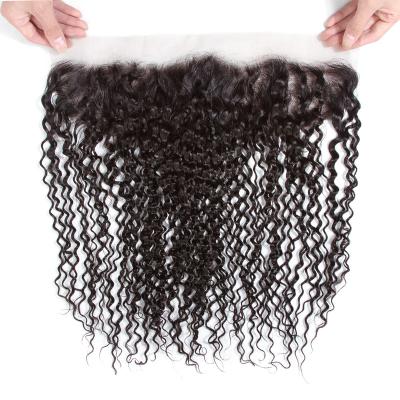 China 100% Deep Wave Virgin Hair Bundle Hair Lace Front Wig Transparent And HD Brazilian Hair Wig for sale