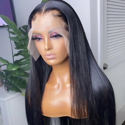 China Natural Straight Human Hair Wigs Wave 150% 180% 4x4 Lace Closure Wig Sellers 100%Aligned Cuticle Closure 200% Wholesale Silky Straight 4x4 Wig for sale