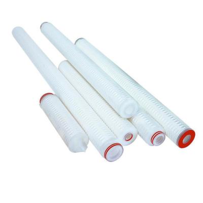 China 10'' 226 Fins PTFE Microporous Pleated Folding Filter for Large Scale Filtration Needs for sale