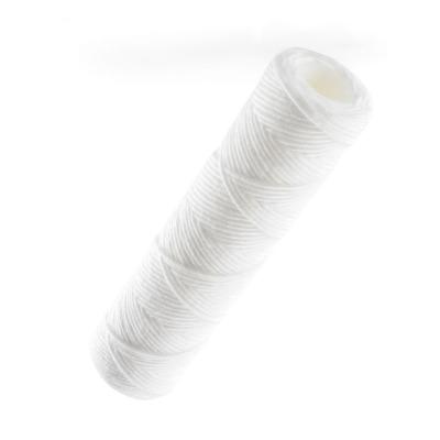 China 20inch 40inch Stainless Steel Absorbent Cotton PP Yarn Spiral Wound Cartridge Water Filter for sale