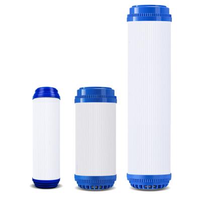 China Cartucho de filtro de carbón activado granular de 10 pulgadas y 20 pulgadas para agua potable en venta