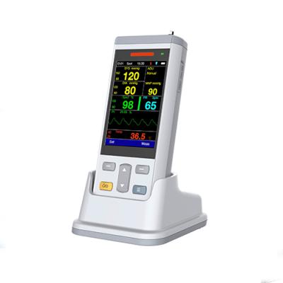 China Portable Plastic Medical Equipments Handled Multi Parameters Multimonitor Animal Vital Signs Monitor Handheld Vet for sale