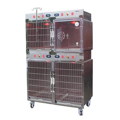 China Breathable Pet ICU Oxygen Cages Stainless Steel Vet Warm Cages For Cat Dog Veterinary Hospital And Clinic With Warm Function for sale