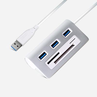 China For SD/Micro SD/CF/TF Card Multiport 6 In 1 Usb Hub 5Gbps USB 3.0 Hub TF SD CF Card Reader For Laptop Computer for sale