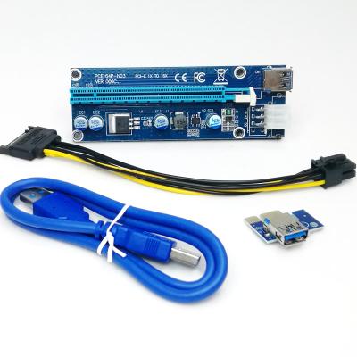 China Wholesaler of SATA 15pin PCIE X1 to X16 Ver 006C Riser Card for PC for sale