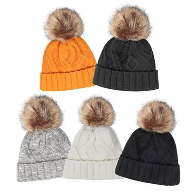 China Bucket Hats Wholesale Warm Solid Color Korean Women's Jacquard Winter Fashion Knit Hat for sale