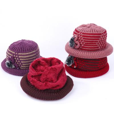 China Bucket Hats Wholesale Granny Wool Blend Hats Color Knitted Warm Winter Hats for sale