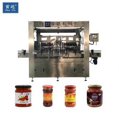 China Beverage Factory Price Automatic Peanut Butter Jars Filling Production Line for sale