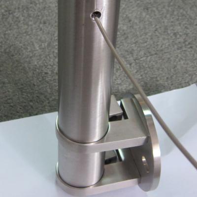 China Modern High Quality Stainless Steel Handrail Post Pipe Bottom Clamp Seat Clamp for sale