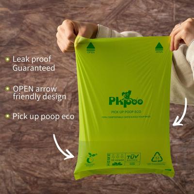 China Dog Poop Waste Bag Compostable Biodegradable Dog Poop Bag Dispenser Refill Rolls For Pet Poop Dog Bag With Rack House Outside Walk for sale