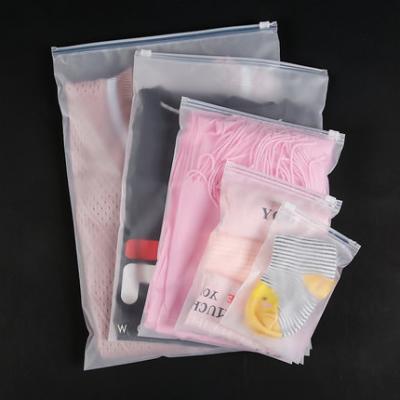 China Custom Recyclable Large Size Zip Lock Zipper Bag Clothing Garment T-shirt Skirt Custom Clear Retail Packaging With Custom Logo for sale