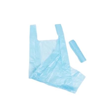 China Factory Customized Disposable Scented C-fold Garbage Bags in Roll Vest Handle T-shirt Garbage Eco-Friendly Garbage Bags for sale