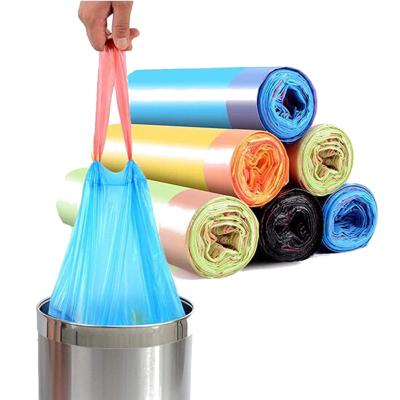 China Household Recyclable Large Capacity and Fast Delivery For 30L 50L Drawstring Garbage Bag Colorful Garbage Bag Kitchen Garbage Bag for sale