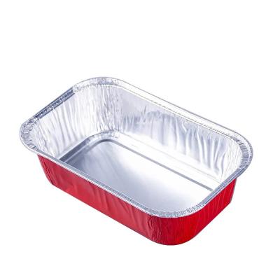 China Wegwerfbrotdose-Aluminiumfolie Pan Airline Food Packing Trays des flugzeug-500ml mit Deckeln zu verkaufen