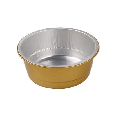 China tazas disponibles de la hornada del pudín de Smoothwall de los envases de comida coloridos del papel de aluminio 450ml con la tapa en venta