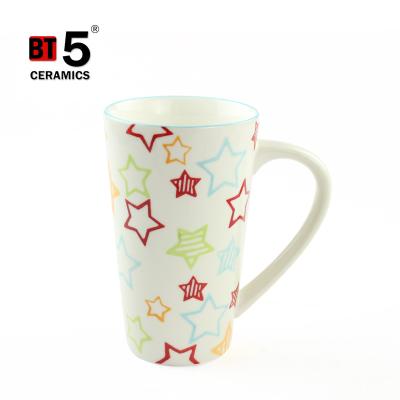 China Viable Simple Clean Style Drinkware Type Ceramic Stoneware Mug With Handle for sale