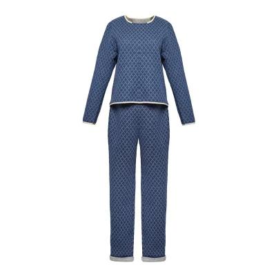 China 2022 Factory Price Hot Selling Popular High Quality Cotton Long Sleeves Two Piece Soft Pajama Set for sale